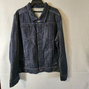 Sean John Blue Denim Button Hip Hop MidLength Jacket/Coat Size XL Streetwear